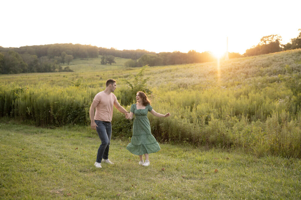 valley forge park engagement session in pennsylvania