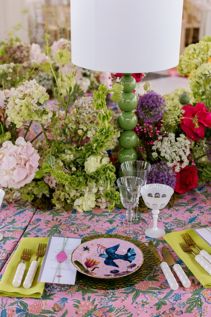An incredibly colorful and vibrant affair with lush floral decor at Elkins Estate.