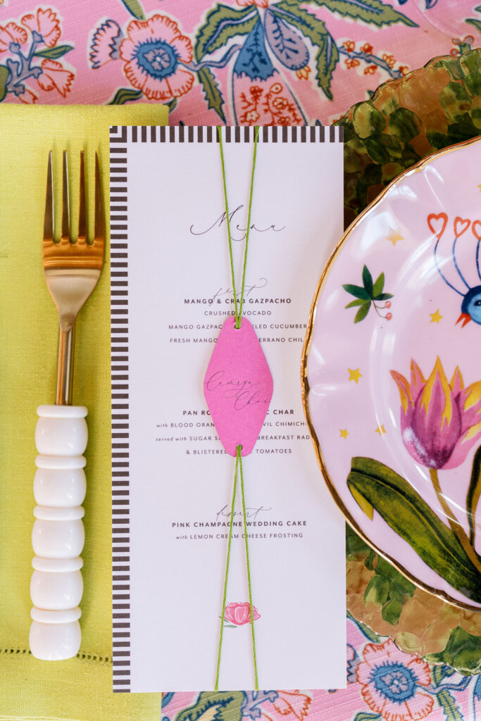 An incredibly colorful and vibrant affair with lush floral decor at Elkins Estate.