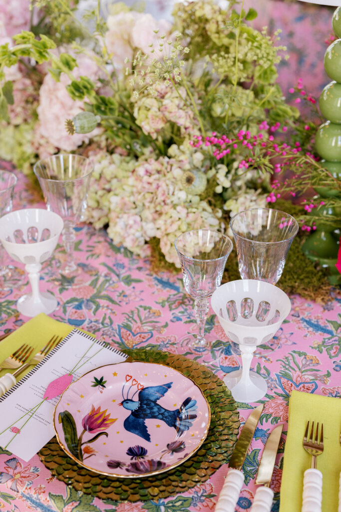An incredibly colorful and vibrant affair with lush floral decor at Elkins Estate.